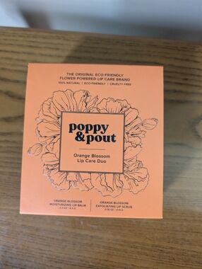NIB Poppy & Pout Lip Care Duo Set - Orange Blossom